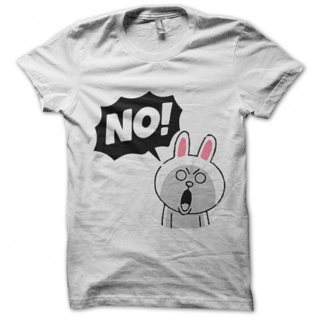 Saying rabbit agape Say NO white sublimation t-shirt