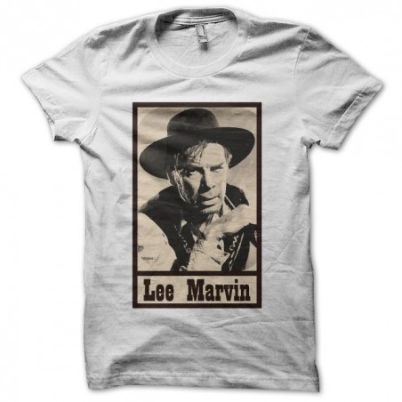 Lee Marvin white sublimation tribute portrait t-shirt