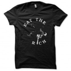 Eat the rich 2 black sublimation t-shirt