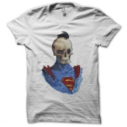 Punk skeleton t-shirt in Superman white sublimation