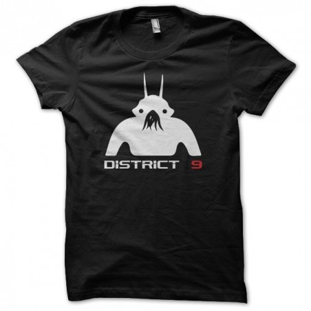 District 9 silhouette pictogram black sublimation t-shirt
