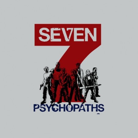 7 psychopaths mix art gray sublimation tee shirt