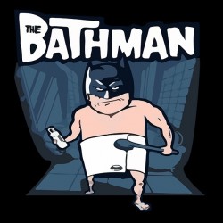 Bathman parody batman black sublimation t-shirt