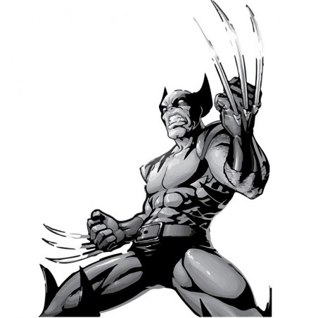 T-shirt Wolverine tattoo style white sublimation