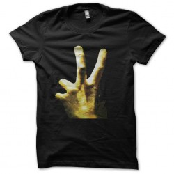 T-shirt video game Left 4 Dead zombie yellow hand on black sublimation