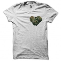 T-shirt cannabis coeur de beuh white sublimation