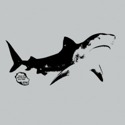 Shark t-shirt Shark974 black on gray sublimation