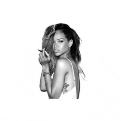 Tee shirt Rihanna pose cigarette  sublimation