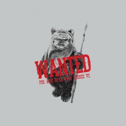 Ewok t-shirt wanted gray sublimation
