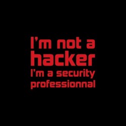 Professional Hacker Security black sublimation t-shirt