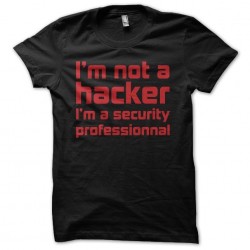 Tee shirt Hacker Security professionnal  sublimation