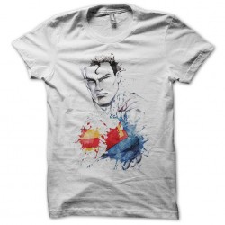 Superman watercolor t-shirt white sublimation