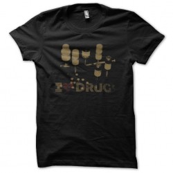 I love drugs sublimation black t-shirt