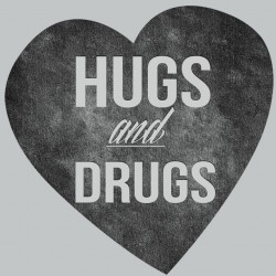 Hugs and drugs Parody t-shirt by Hugs not drugs gray sublimation