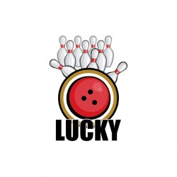 Lucky Strike parody bowling white sublimation t-shirt