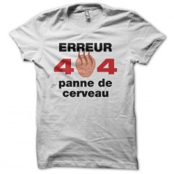 Error 404 white brain sublimation t-shirt