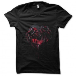 Tee Shirt heart of black metal sublimation