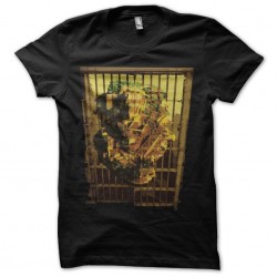 Alcatraz island in cell black sublimation t-shirt