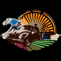 Tee shirt vintage volkswagen beetle holiday  sublimation