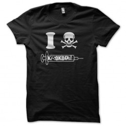I love Krokodil black sublimation t-shirt