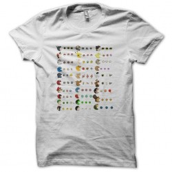 Pac Man t-shirt hijacking hero and white sublimation characters
