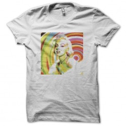 Marilyn Monroe pop art spiral white sublimation t-shirt