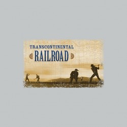 Tee shirt Transcontinental Railroad vintage gris sublimation