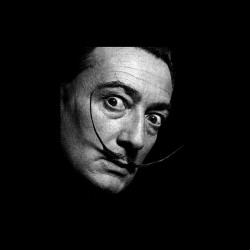 Tee shirt Salvador Dali portrait en trame  sublimation