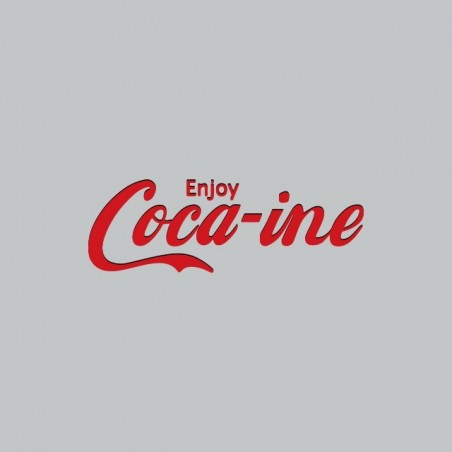 Enjoy Cocaine parody coca cola gray sublimation t-shirt