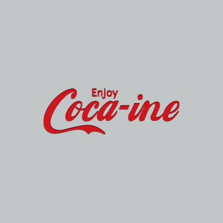 Tee shirt Enjoy Cocaine parodie coca cola gris sublimation