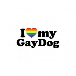 Tee shirt J'aime mon chien gay  sublimation