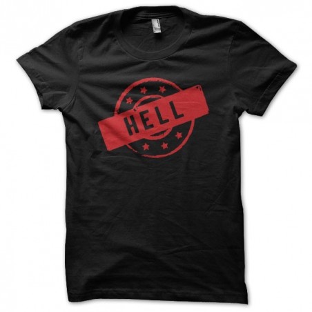 Hell hell black sublimation stamp t-shirt