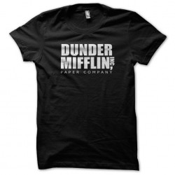 tee shirt Dunder Mifflin Inc., The Office black sublimation