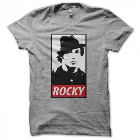 Tee shirt Rocky parodie Obey gris sublimation