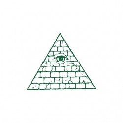 Illuminati INWO symbol white pyramid sublimation t-shirt