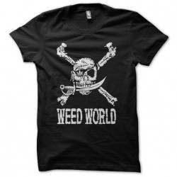 Tee shirt Weed World Jolly Roger  sublimation