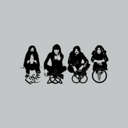 Tee shirt Led Zeppelin groupe et symboles gris sublimation