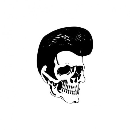 T-shirt Elvis Presley skull white sublimation