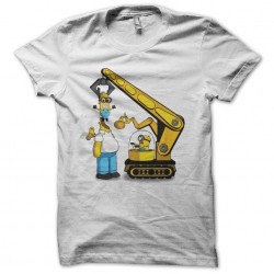 Homer Simpson parody minions white sublimation t-shirt