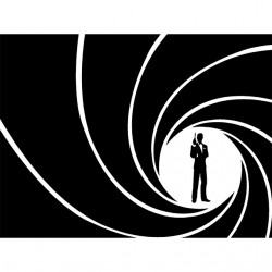 James bond 007 white sublimation t-shirt