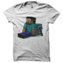 Tee shirt game white minecraft sublimation