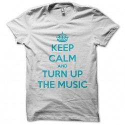 Tee shirt keep calm and turn up the music Chris Brown  sublimation