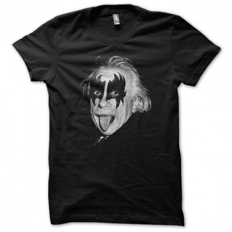 Einstein parody Kiss black sublimation t-shirt
