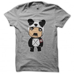 Tee shirt Hitler panda cartoon gris sublimation