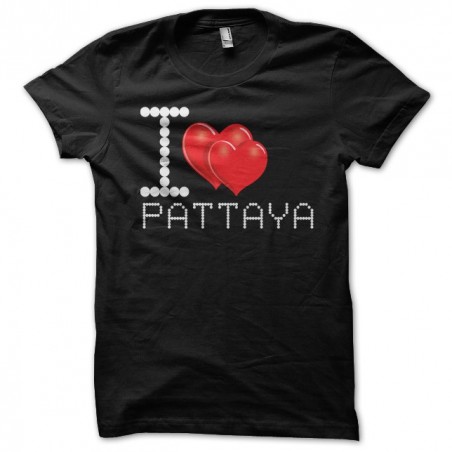 Tee Shirt i love pattaya i love pattaya black sublimation