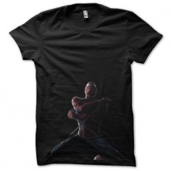 Spiderman design fan black sublimation t-shirt