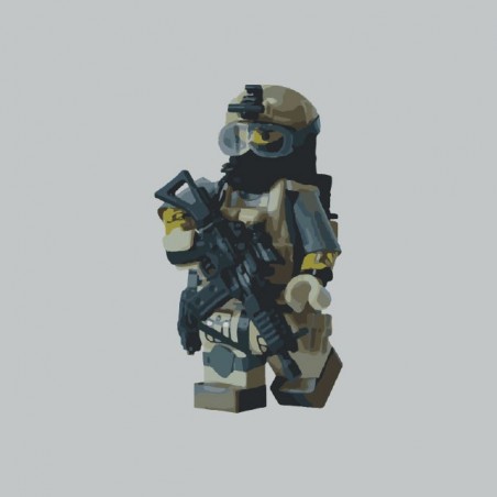 Lego Soldier gray sublimation t-shirt