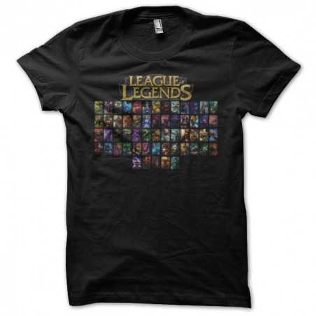 League of Legends black sublimation t-shirt