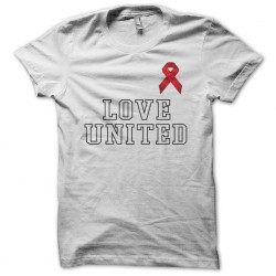 Love United Sidaction 2002 white sublimation t-shirt