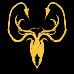 T-shirt Iron Throne tee shirt Greyjoy Game of thrones black sublimation